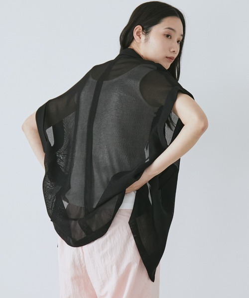 コート アウター 「累計販売数4000枚突破」メッシュフレンチスリーブジャケット レディースの画像