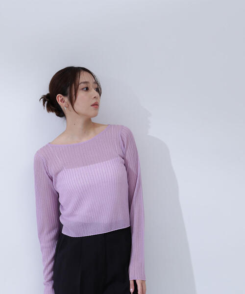 NATURAL BEAUTY BASIC ニット セーター 「Oggi掲載」シアー