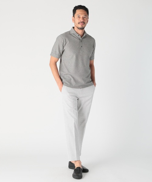 MEN'S BIGI（メンズビギ） ポロシャツ 半袖 シャーリングジャカード