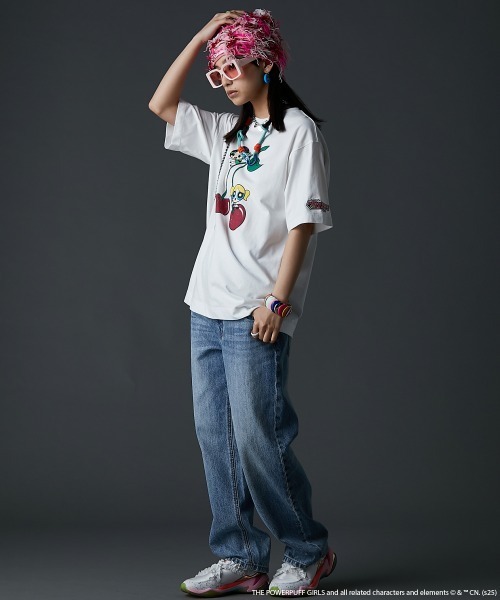 GEVS.（ジェイヴィス） tシャツ パワーパフ ガールズ/綿100％チェリー