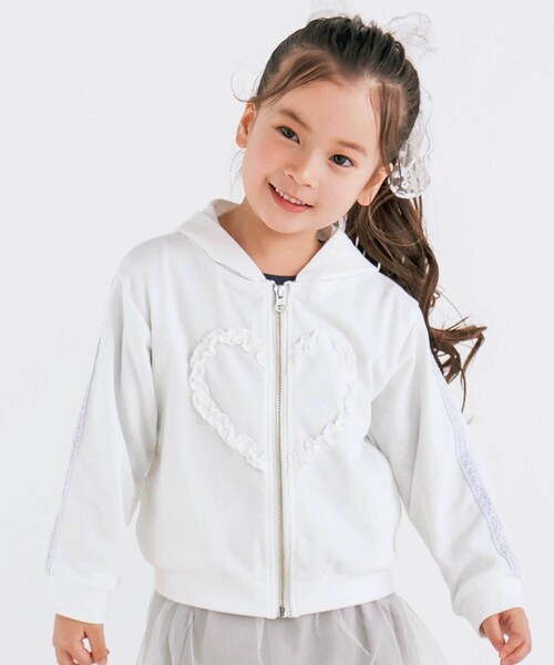 ハートドクロ　フリルジップパーカー パーカー heart frill hoodie／ハートフリルフーディ レディース