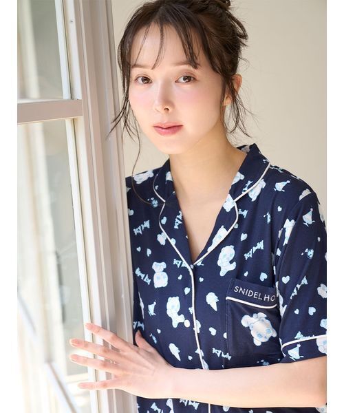 SNIDEL HOME パジャマ ルームウェア 「icy baby」「接触冷感」総柄開襟