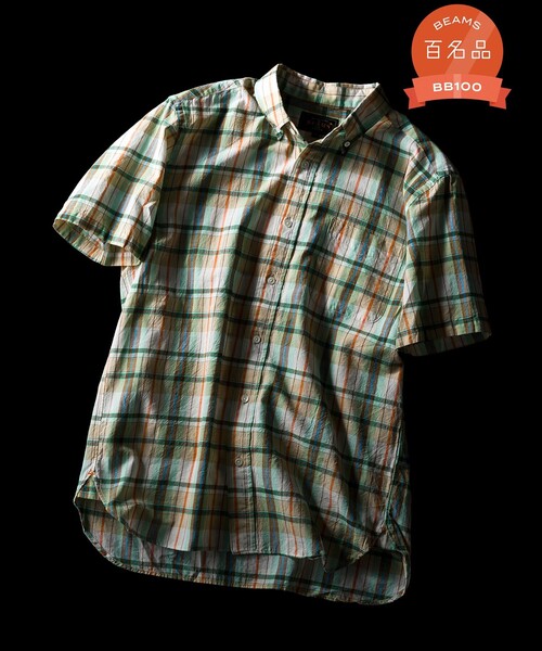 【未使用 タグ付き】BEAMS PLUS B.D. MADRAS 赤系 S 未使用 タグ付き】BEAMS PLUS B.D. MADRAS 赤系 S