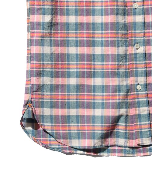 【未使用 タグ付き】BEAMS PLUS B.D. MADRAS 赤系 S 未使用 タグ付き】BEAMS PLUS B.D. MADRAS 赤系 S
