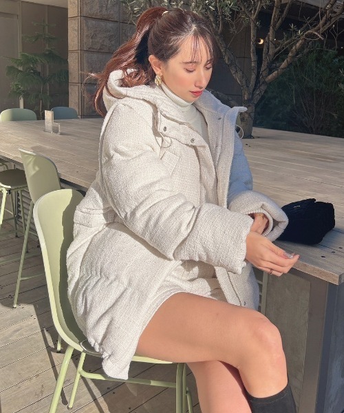 rienda（リエンダ） ダウンコート MEDIUM ホワイト系その他 レディース