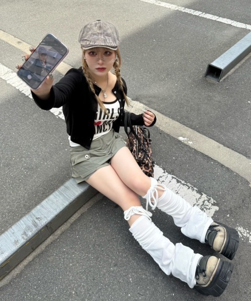 入荷now 買えない CRANK（JACKALL） カーディガン EYELET BUTTON 「CRANK」HEART トップス