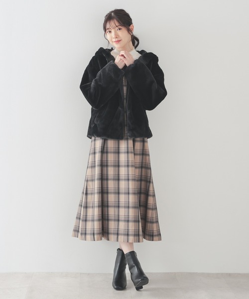 「Honeys」 「c.o.l.z.a」ジップアップブルゾン M ベージュ レディース_画像4