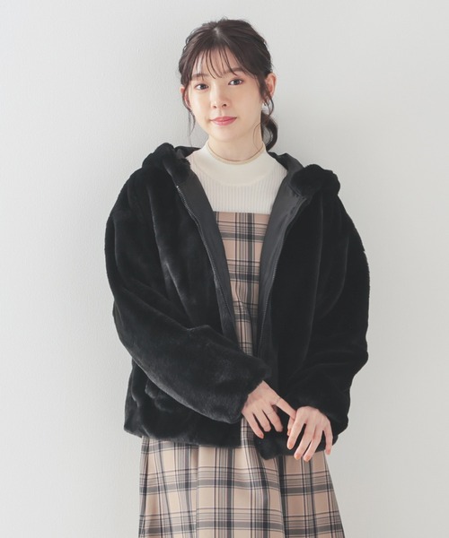 「Honeys」 「c.o.l.z.a」ジップアップブルゾン M ベージュ レディース_画像5