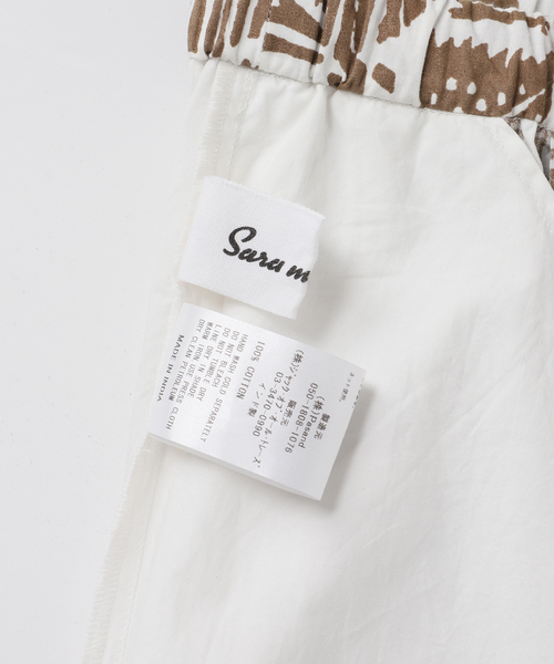 サラマリカ　アラビアンパンツ Sara mallika / COTTON BORDER LACE PANTS