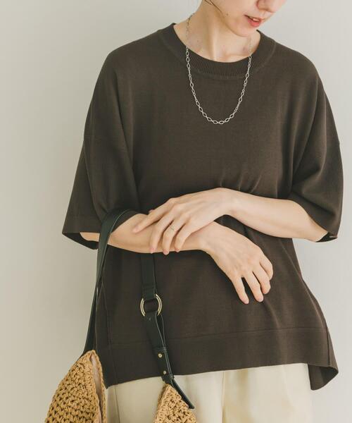 【アイテムズ アーバンリサーチ（レディース）】ニットTシャツ ITEMS URBANRESEARCH ニット セーター ニットTシャツ レディース