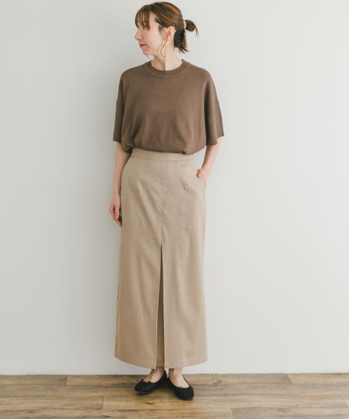 【アイテムズ アーバンリサーチ（レディース）】ニットTシャツ ITEMS URBANRESEARCH ニット セーター ニットTシャツ レディース