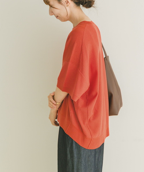 【アイテムズ アーバンリサーチ（レディース）】ニットTシャツ ITEMS URBANRESEARCH ニット セーター ニットTシャツ レディース