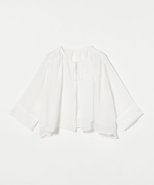 「BEAUTY&YOUTH UNITED ARROWS」 半袖ブラウス FREE オフホワイト レディース BEAUTY＆YOUTH UNITED ARROWS ブラウス シャツ フロントリボン