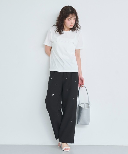スラックス パンツ ビジュー付きパンツ レディース : ZOZOTOWN Yahoo