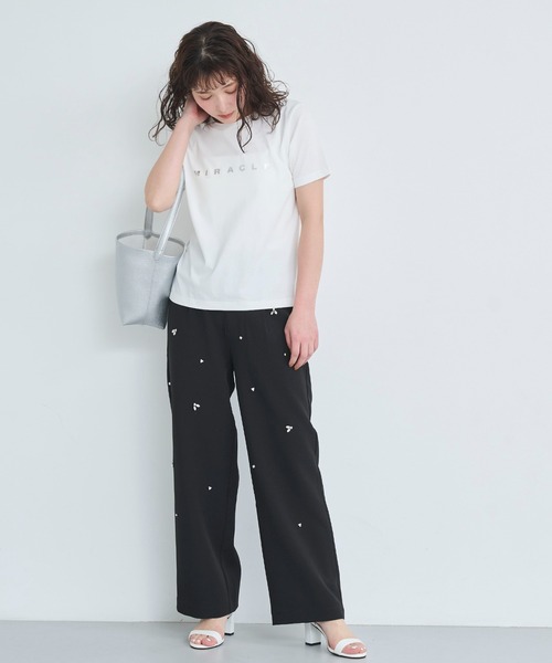 その他 0319 スラックス パンツ ビジュー付きパンツ レディース : ZOZOTOWN Yahoo