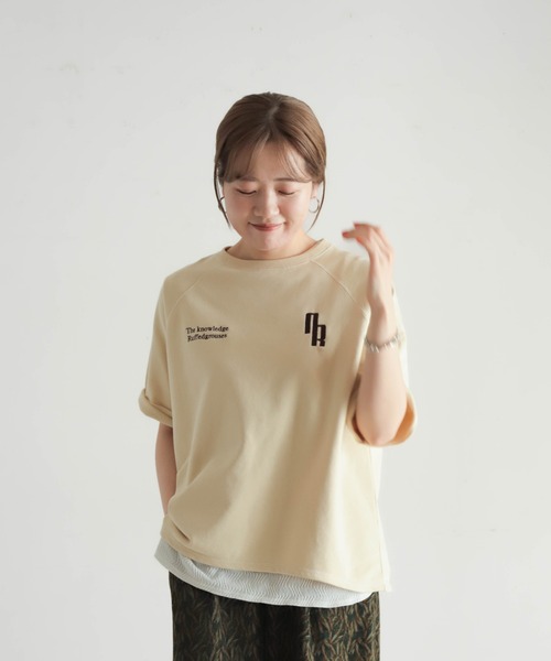NOMBRE IMPAIR（ノンブルアンペール） tシャツ ミニ裏毛 NR刺繍5分袖P
