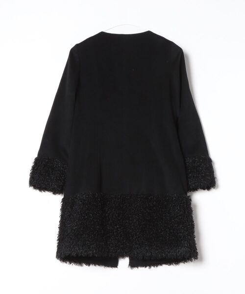 「M-premier BLACK」 ノーカラーコート 34 ブラック レディース_画像2