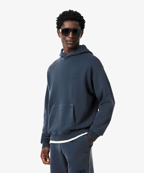 LACOSTE プルオーバーパーカー　ライトブルー LACOSTE｜ラコステ（メンズ）のパーカー（ブルー・ネイビー/青色