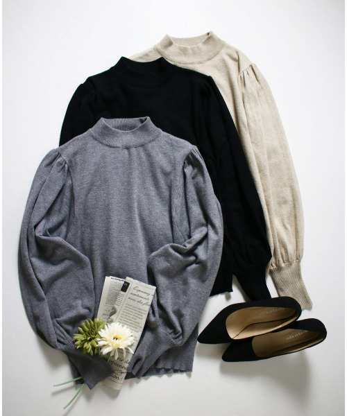 「Ehre style」 「Deux Amour」長袖ニット FREE グレー レディース_画像6