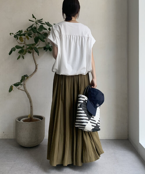 DouDou tシャツ 「WEB限定」ドロストミックスロゴTEE レディース