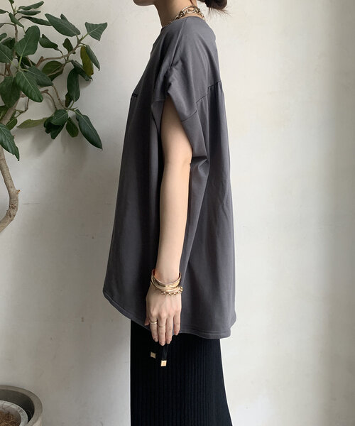 maaa1208出品 DouDou tシャツ 「WEB限定」ドロストミックスロゴTEE レディース