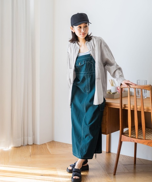 niko and… 「niko and...」 サロペットスカート MEDIUM チャコール  