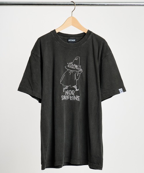 MOOMIN tシャツ 「 / ムーミン 」 ピグメント刺繍Tシャツ WNI