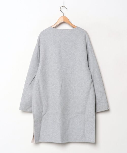 「Khaju」 ノーカラーコート ONE SIZE グレー レディース_画像2