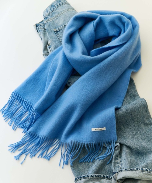 【美品/元値￥37,400】 BLUELABEL ウォッシャブルカシミヤマフラー クレストブリッジチェックウォッシャブルカシミヤマフラー（マフラー