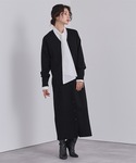 ワンピース Vネックロングニットカーディガン/...の詳細画像2