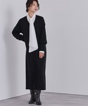 ワンピース Vネックロングニットカーディガン/...の詳細画像5