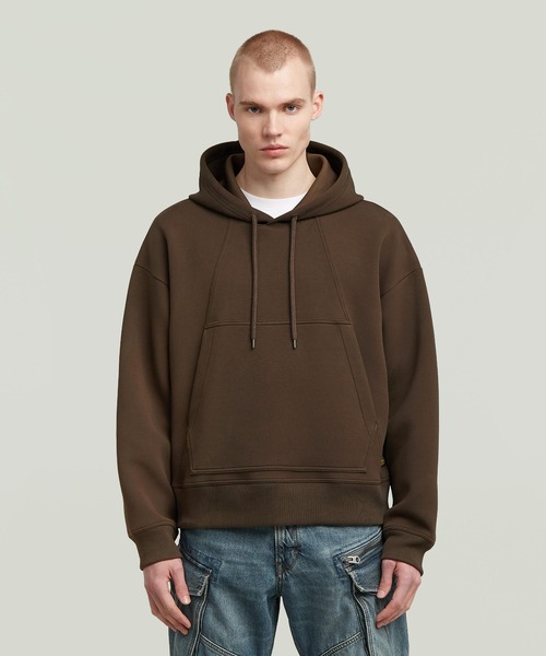 パーカー Scuba Loose Hoodie Sweater/フロントシームデザインルーズパーカー メンズ レディース
