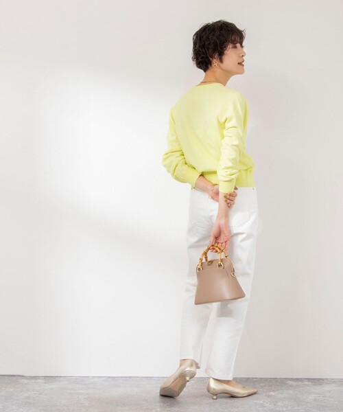 「NOLLEY'S」 ニットカーディガン 36 イエロー レディース