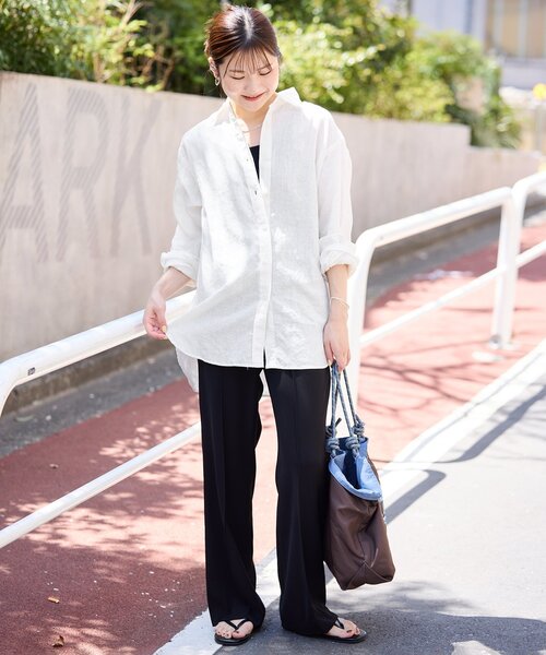 IENA 長袖シャツ ホワイト イエナ イエナ IENA Maison IENA ロングシャツ （ホワイト