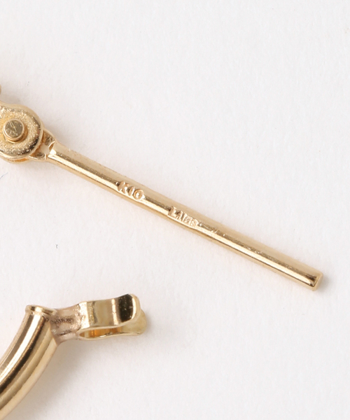 Lilas ピアス 1.5パイプ1.5cmルーフピアス K10（両耳） レディース