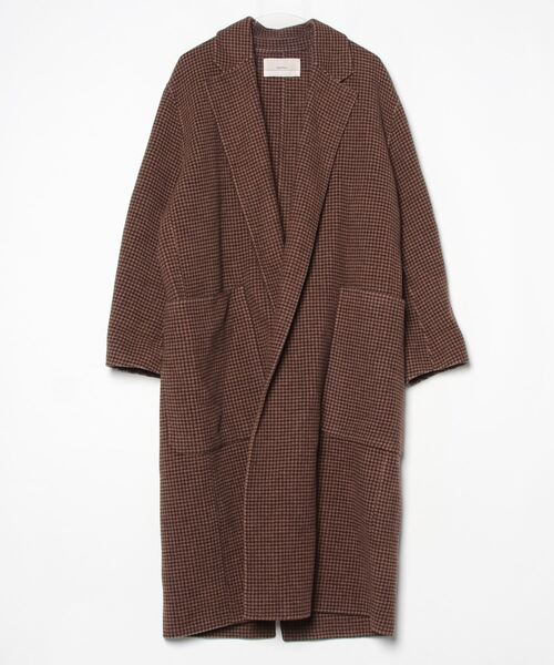 TODAYFUL ブラウンチェック ロングコート herlipto】ロングコート チェック ブラウン TODAYFULブラウンチェック