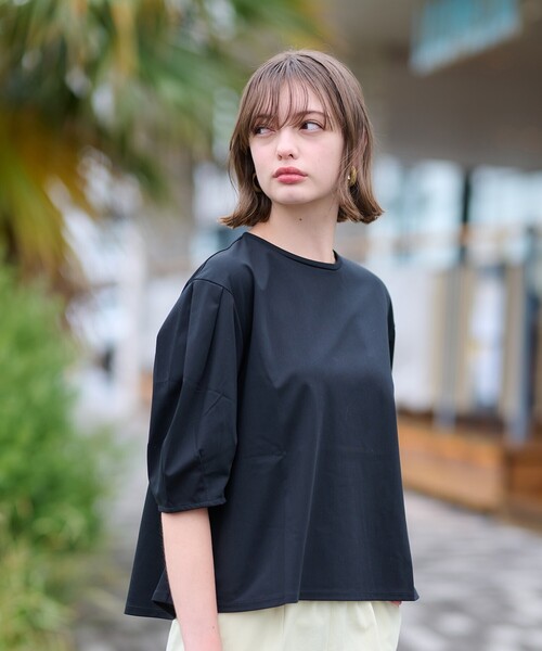 「DRESSTERIOR」 7分袖カットソー 38 ブラック レディース