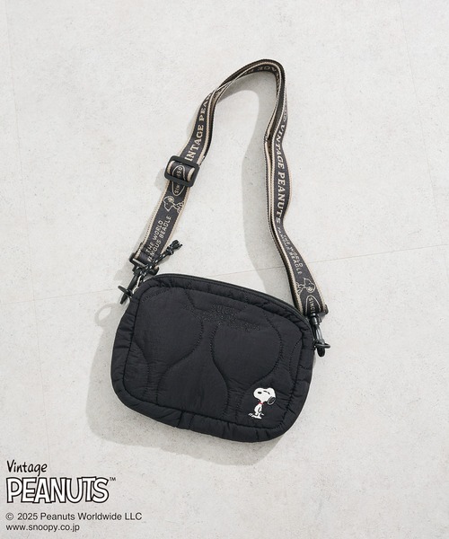 Peanuts様 スヌーピー セブンティファイヴ ボア付ウォームクロス ブラウン