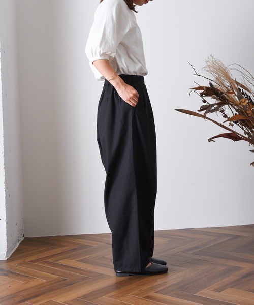 「folka」 イージーパンツ FREE ネイビー レディース_画像6