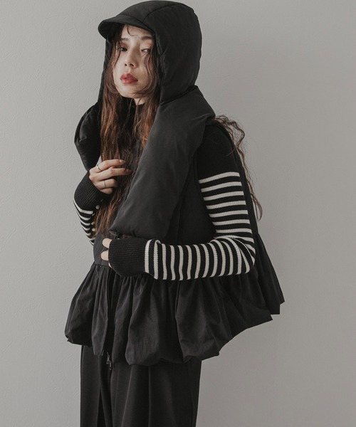 rectangle（レクタングル） ベスト ジレ フレアキルティングベスト