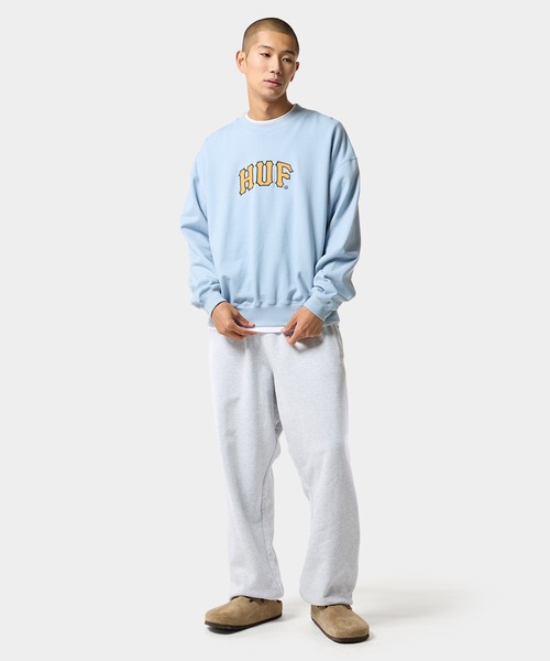 HUF（ハフ） トレーナー スウェット ARCH APPLIQUE CREWNECK メンズ