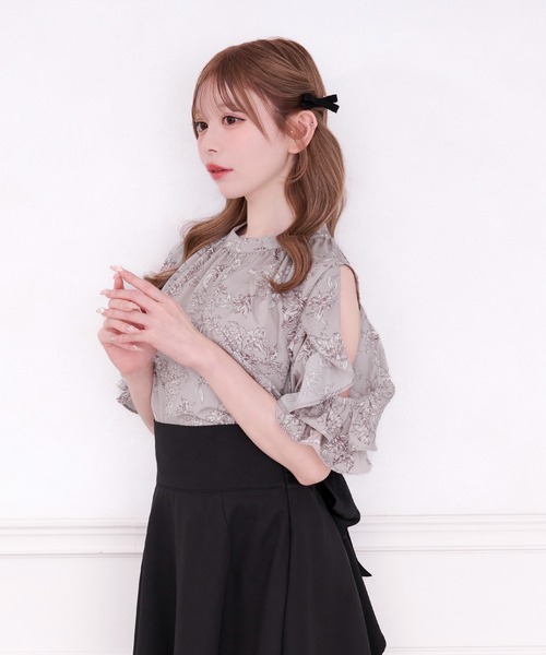 「apres jour」 半袖ブラウス フリー ホワイト レディース_画像6