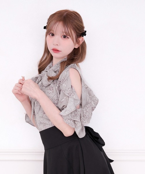 「apres jour」 半袖ブラウス フリー ホワイト レディース_画像8