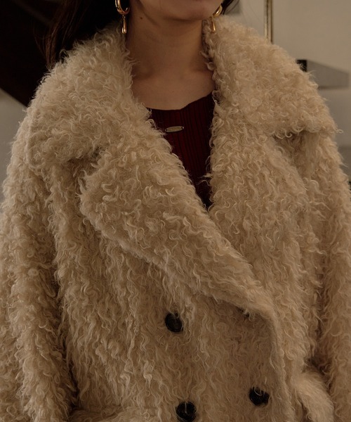 mideal（マイディール） コート アウター poodle middle coat