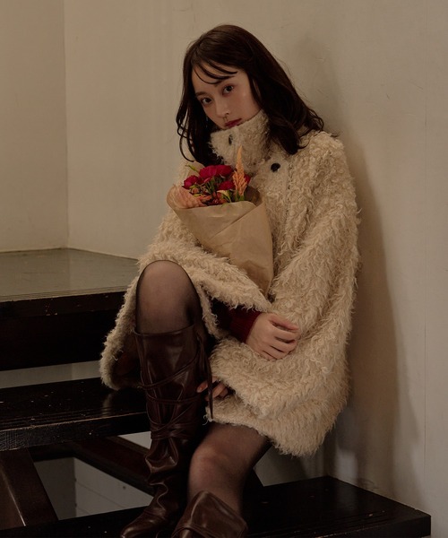 mideal（マイディール） コート アウター poodle middle coat