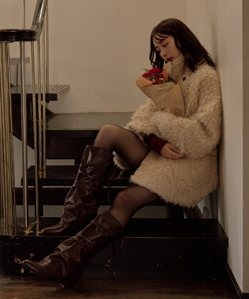 mideal（マイディール） コート アウター poodle middle coat