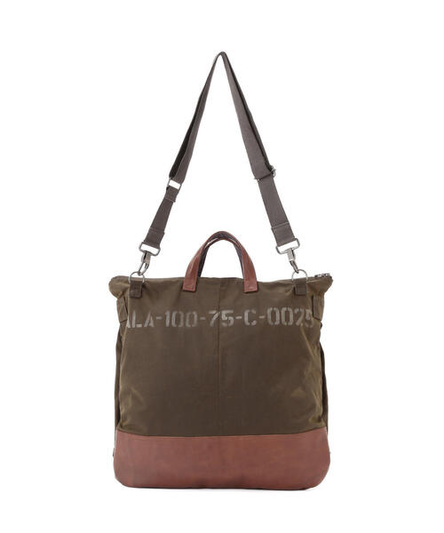 ショルダーバッグ MILITARY FABRIC OILED CLOTH HELMET BAG / ミリタリー ファブリック クロス ヘルメットバッグの画像
