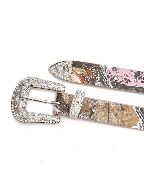 ARTS&SCIENCE Stone Belt ストーンベルト レザー 本革 SEQUENZE ベルト ラインストーン / メンズスタッズベルト RHINESTONE