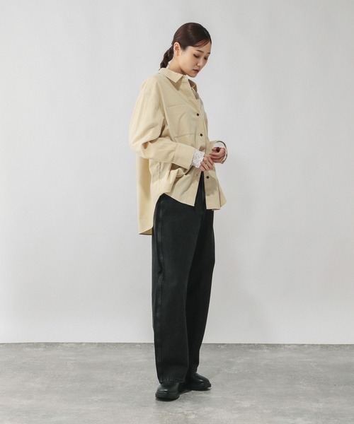 GLOBAL WORK(グローバルワーク) tシャツ Beauteeシアー切り替え長袖 GLOBAL WORK(グローバルワーク) tシャツ Beauteeシアー切り替え長袖