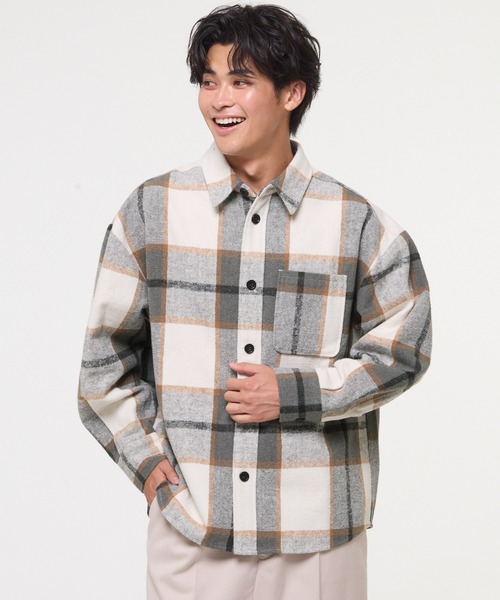 coca（コカ） シャツ ヘビーネルアソートチェック柄シャツ メンズ